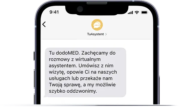 Przykład wiadomości SMS